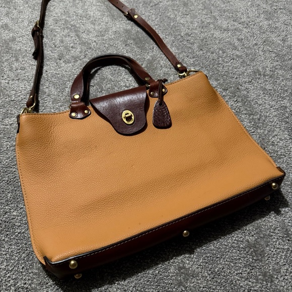 MADE IN USA camel leather purse with brown details by I & K Leather Goods - Picture 2 of 9